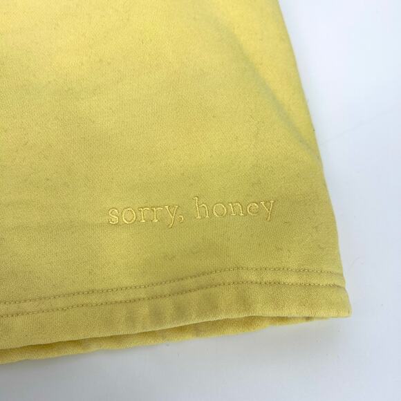 Kittenish by Jessie James Decker Yellow Sweatshorts Drawstring Waist Shorts M - Picture 3 of 11